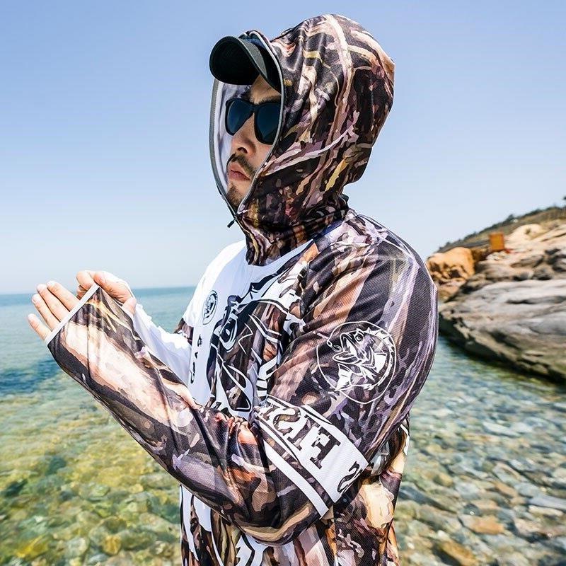 2022 DIAOLIAN Costume de pescuit unisex Cremă solară Respirabil