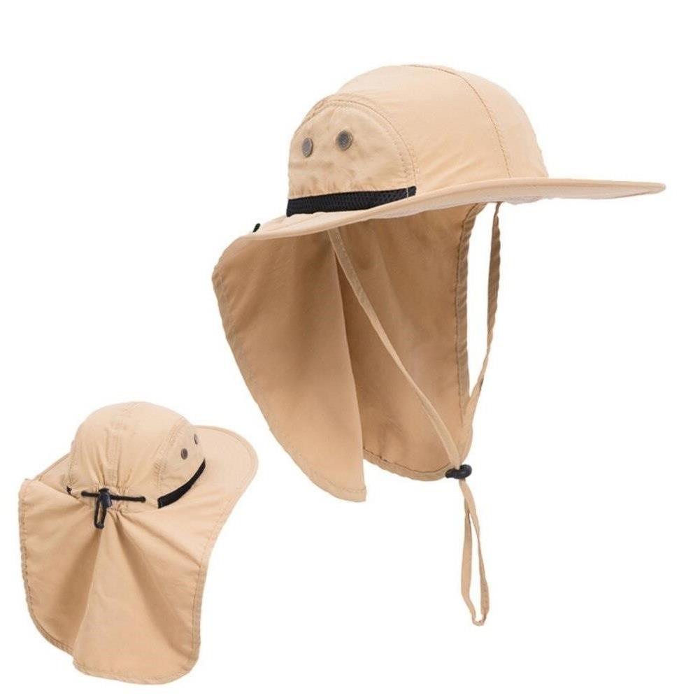 Confine bid Stranger Pălărie multifuncțională pliabilă, cu uscare rapidă, impermeabilă, cu  protecție UV, în aer liber, baseball pentru bărbați, pentru camping,  protecție pentru gât, șapcă de soare ~ Capace de pescuit ~ Bătrân Pescar